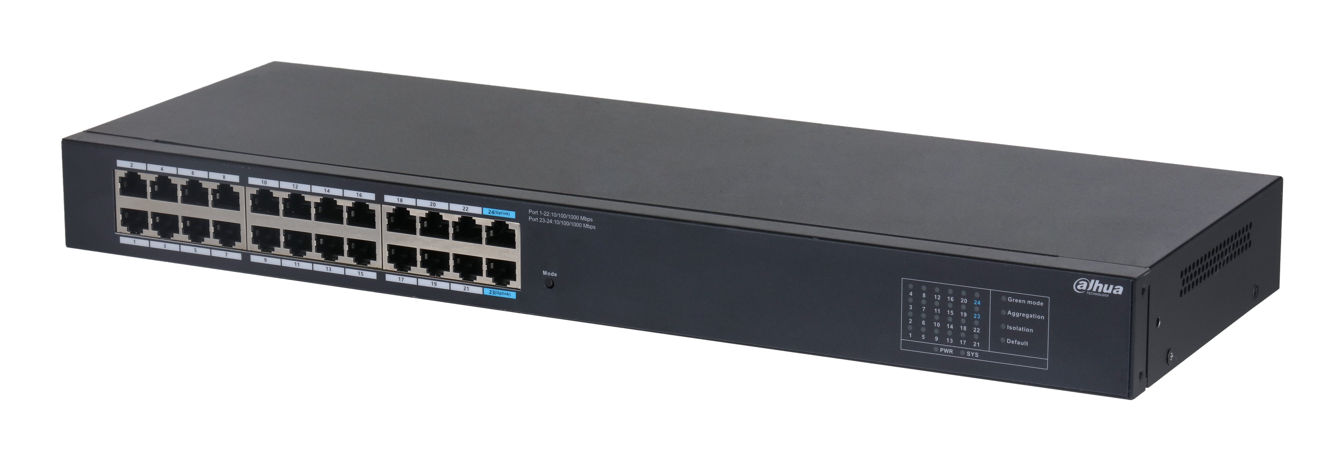 DH-SG1024 Switch 24 Puertos Gigabit Ethernet - 10/100/1000, Diseño Compacto, Capa 2, Switching 1.6 Gbps, Velocidad de Reenvio de Paqutes 35.7 Mbps DH-SG1024 Switch 24 Puertos Gigabit Ethernet - 10/100/1000, Diseño Compacto, Capa 2, Switching 1.6 Gbps, Velocidad de Reenvio de Paqutes 35.7 Mbps